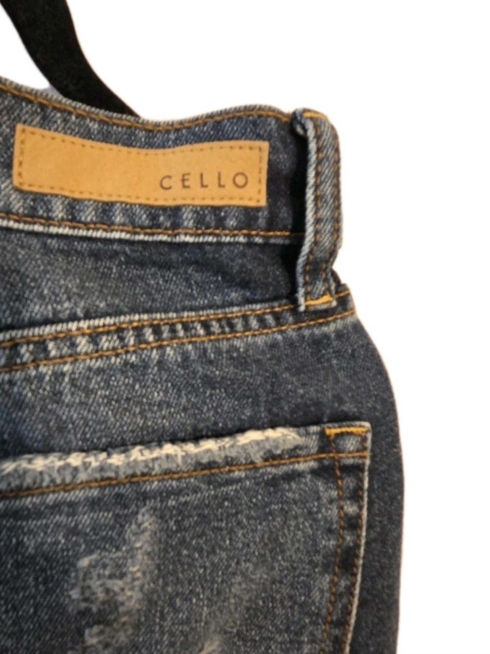 Cello Dad Jeans Super High Rise Distressed destroyed ripped baggy blue Size 9 - Picture 11 of 17